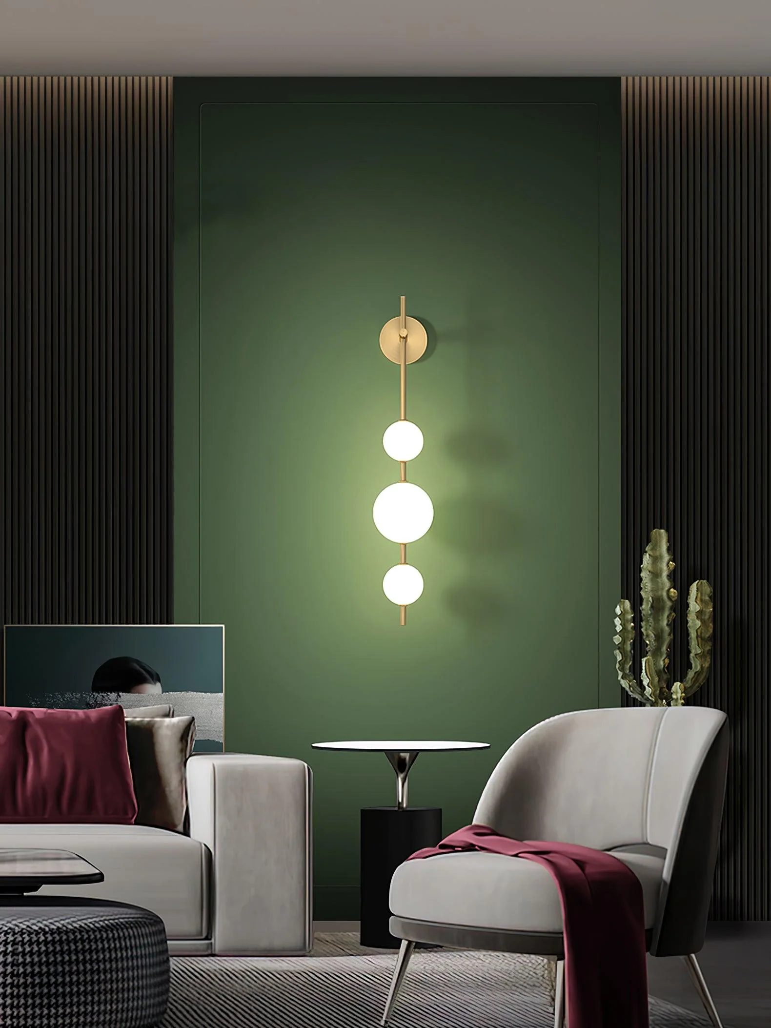 Lustra Wall Lamp Vertical Globe Minimalist - Image 57