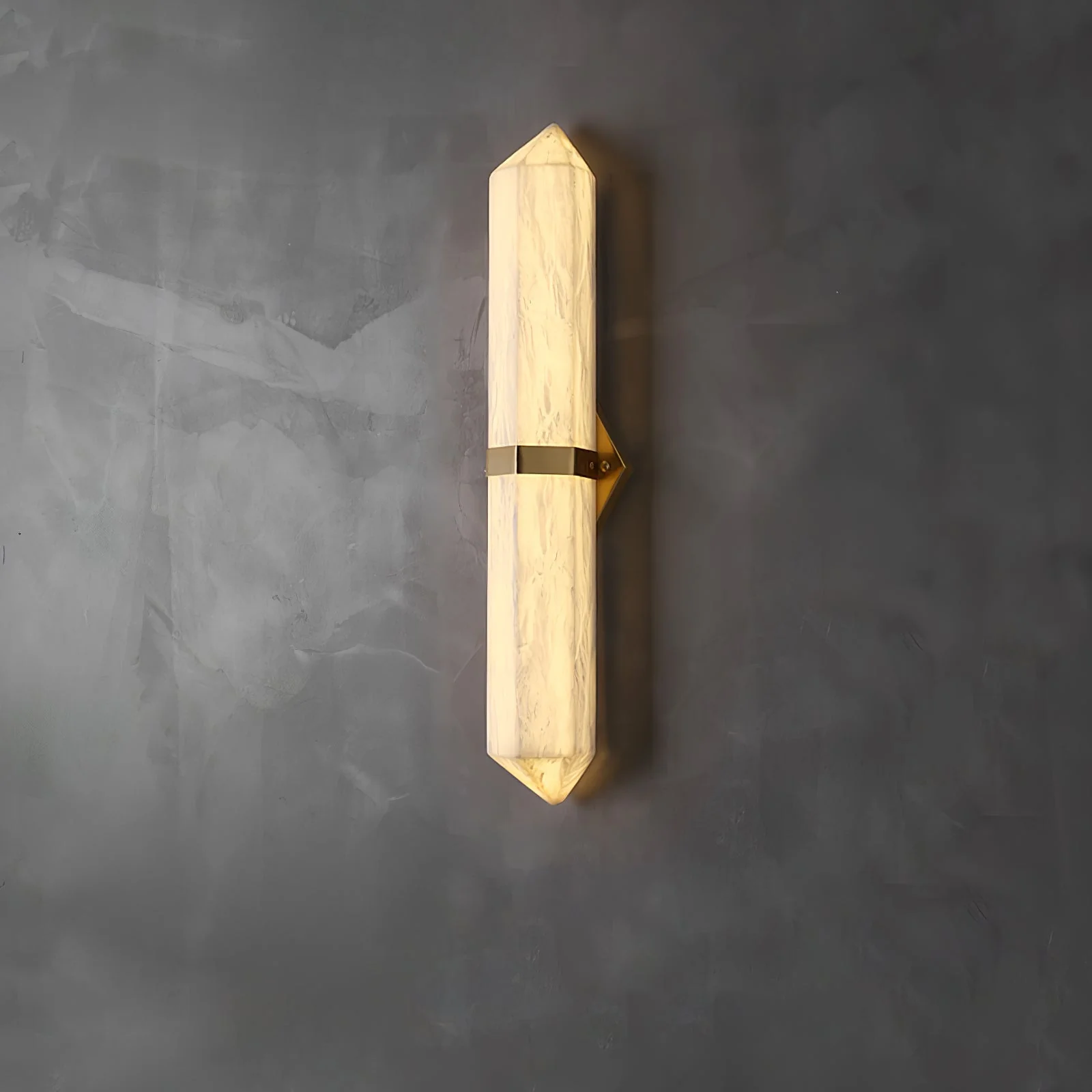 Lustra Wall Light Alabaster Brass for Bedroom - Image 7
