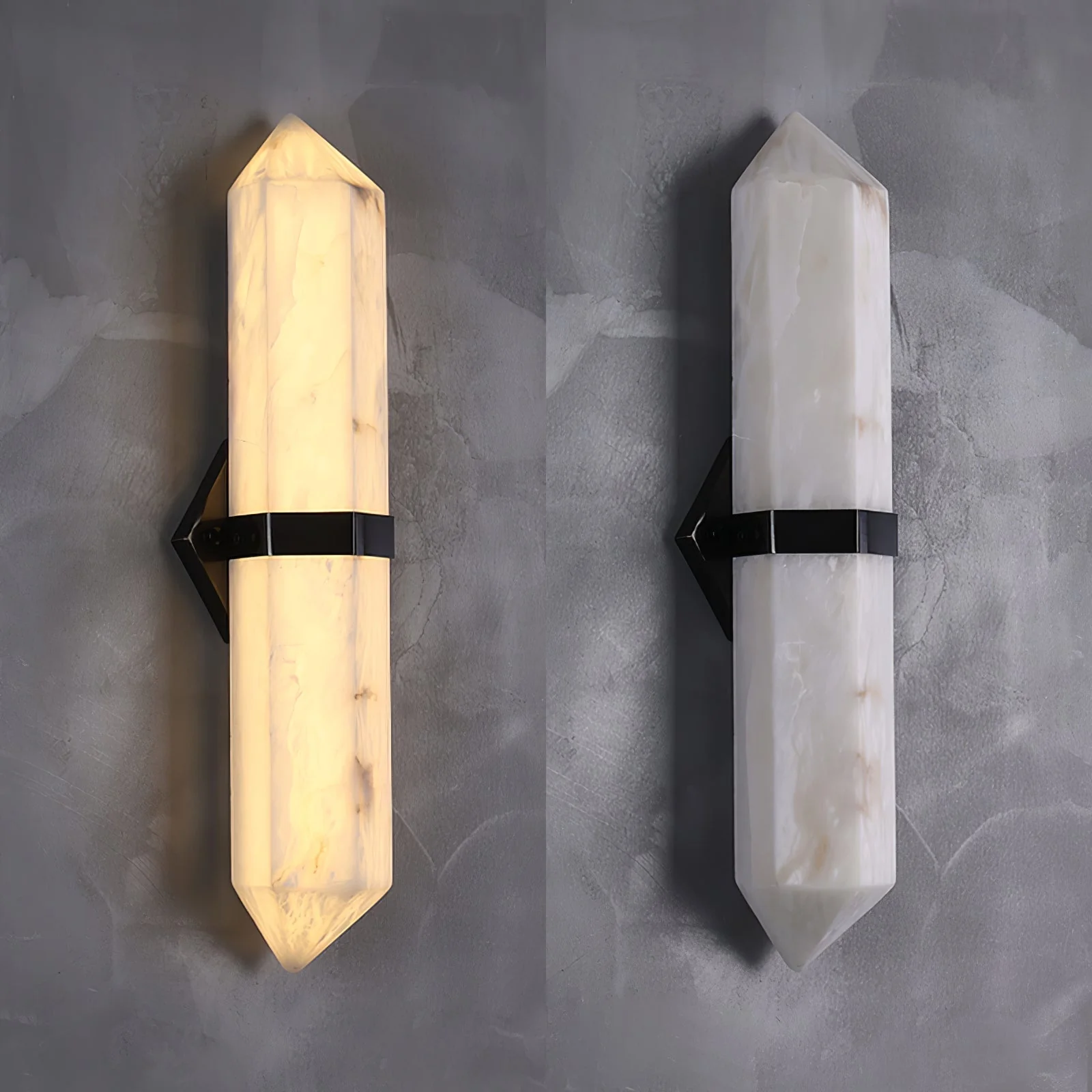 Lustra Wall Light Alabaster Brass for Bedroom - Image 9