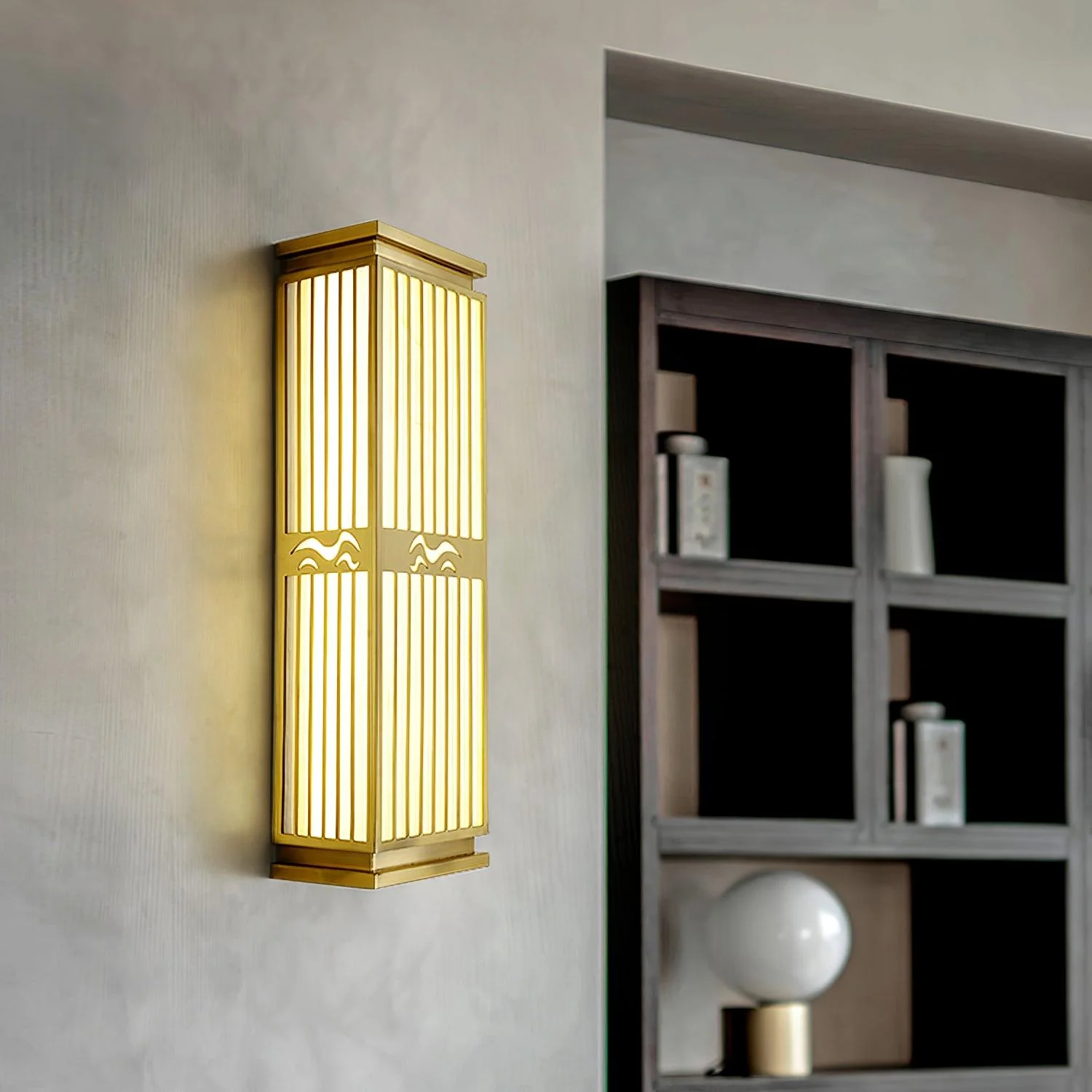 Lustra Wall Light Brass Oriental for Entryway - Image 10