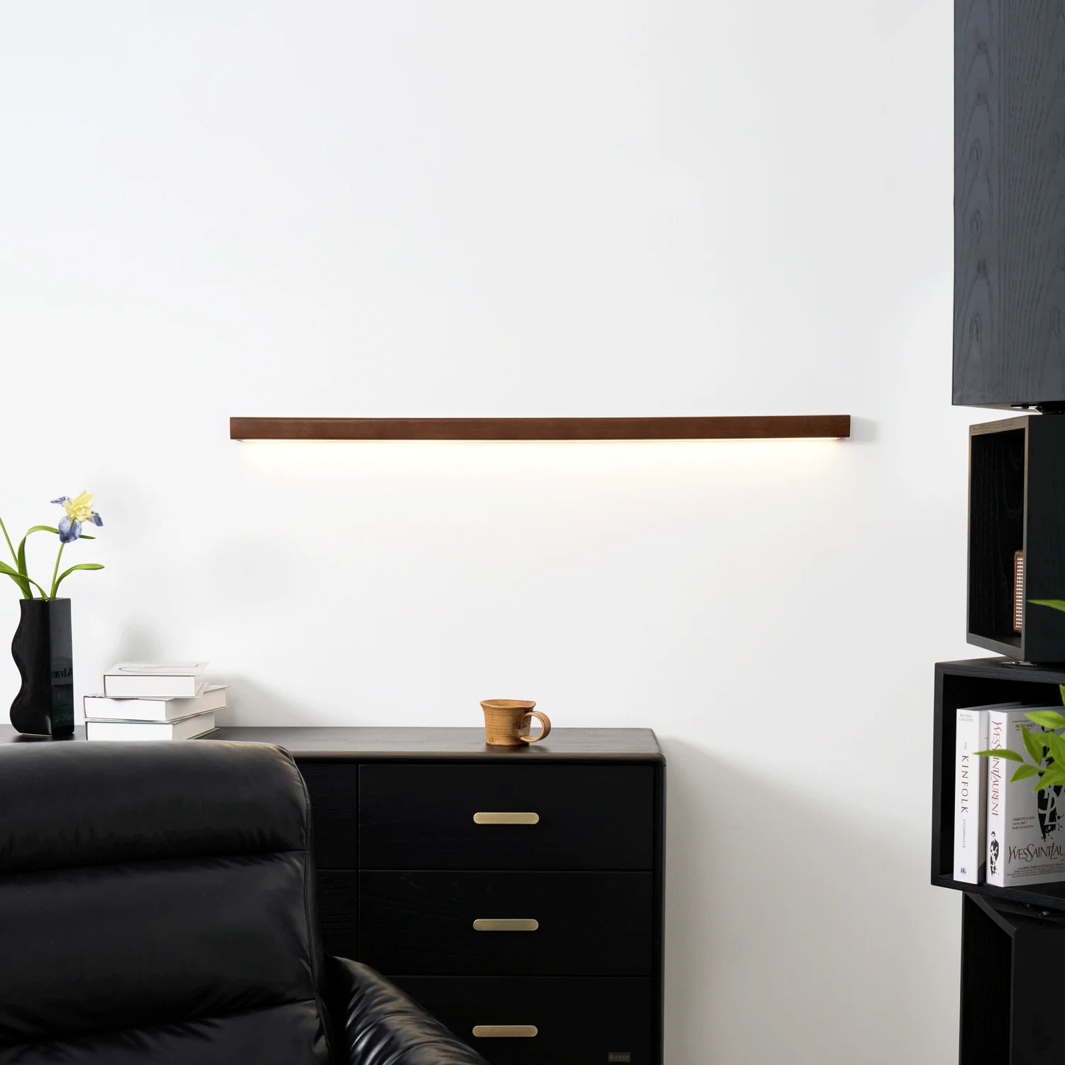 Lustra Wall Light Wood Linear Minimalist LED - Image 16