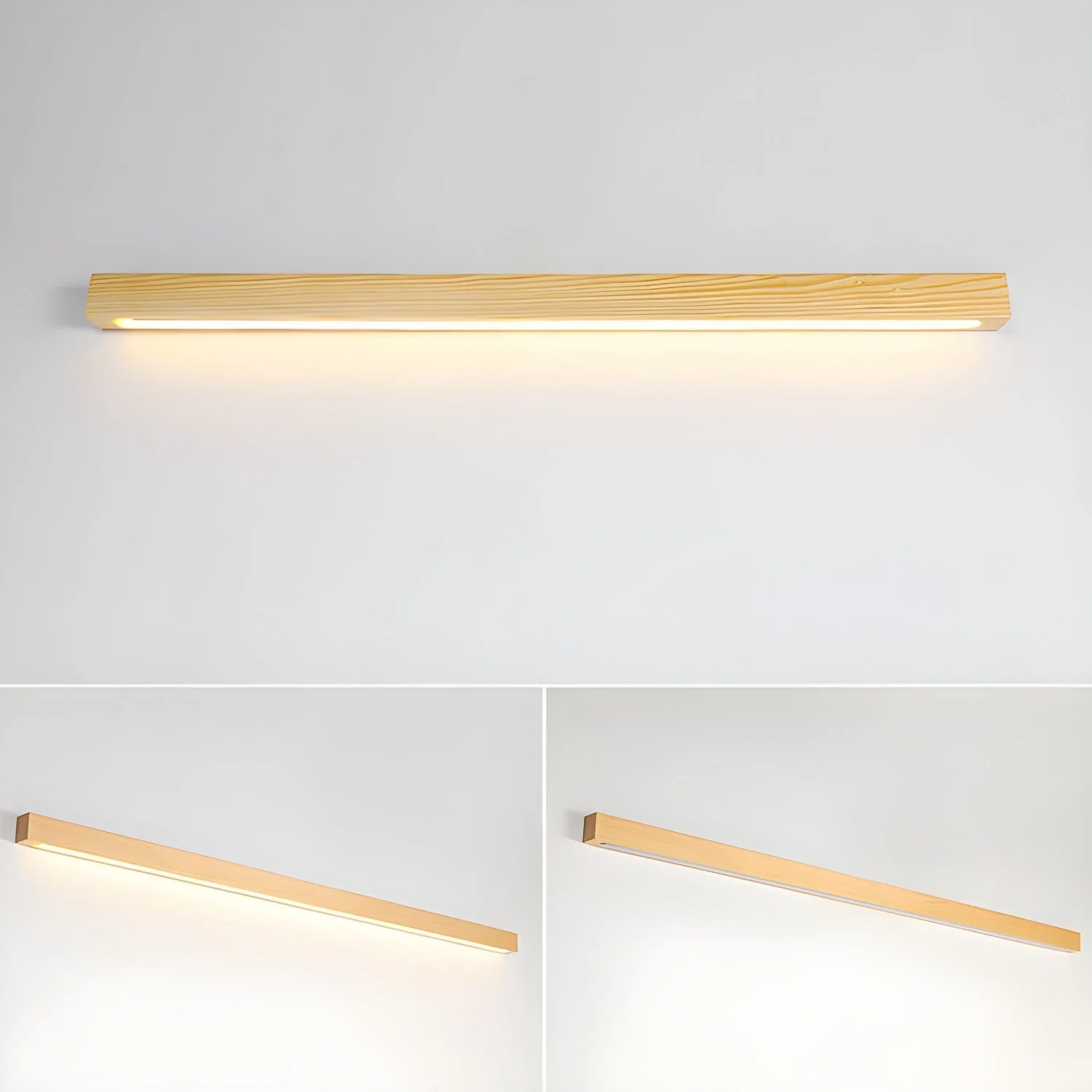 Lustra Wall Light Wood Linear Minimalist LED - Image 3