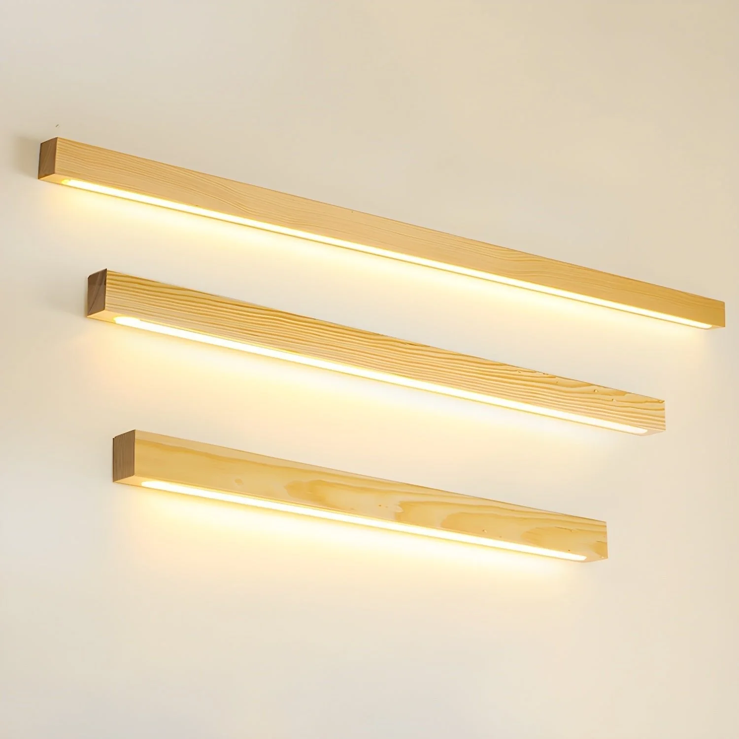 Lustra Wall Light Wood Linear Minimalist LED - Image 32
