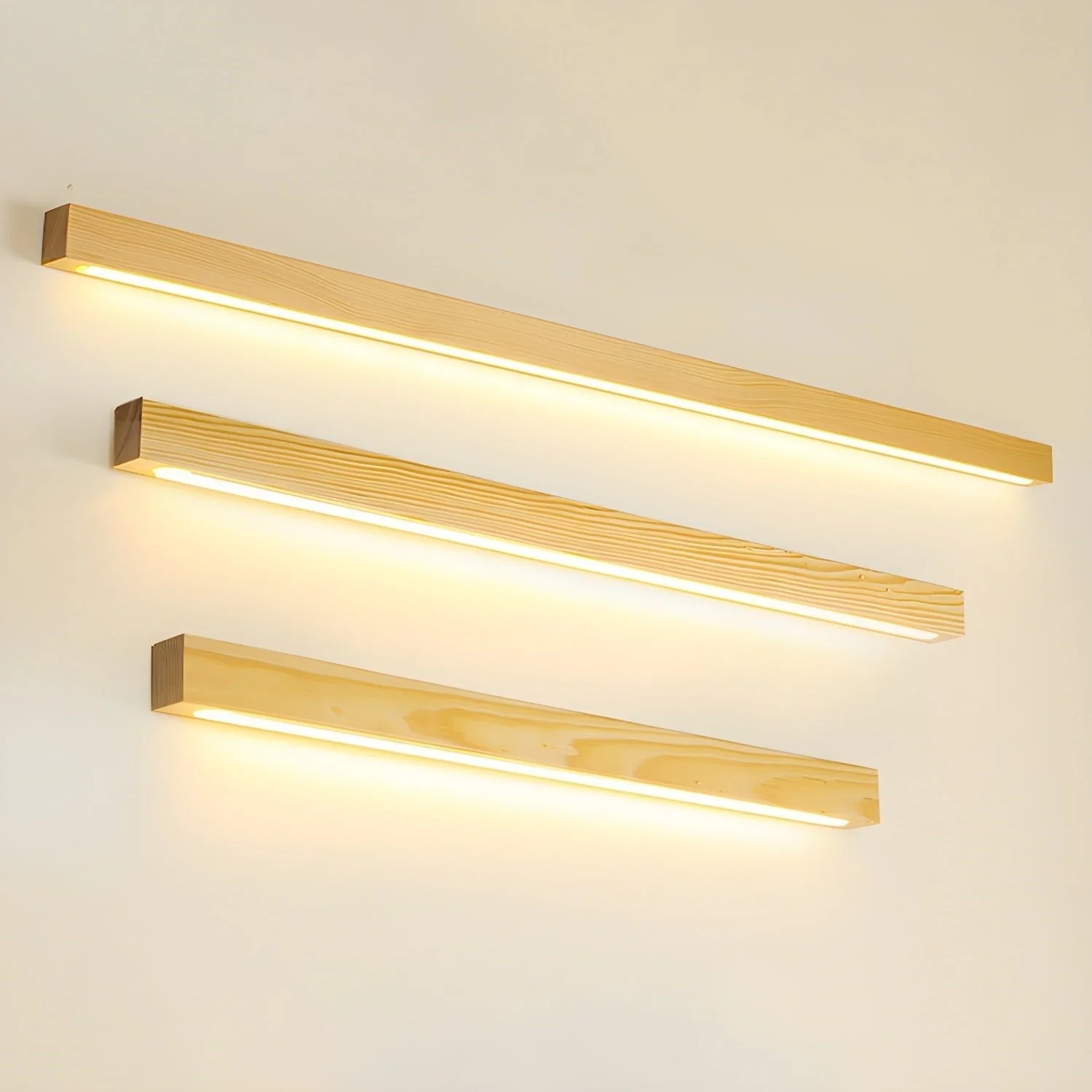 Lustra Wall Light Wood Linear Minimalist LED - Image 34