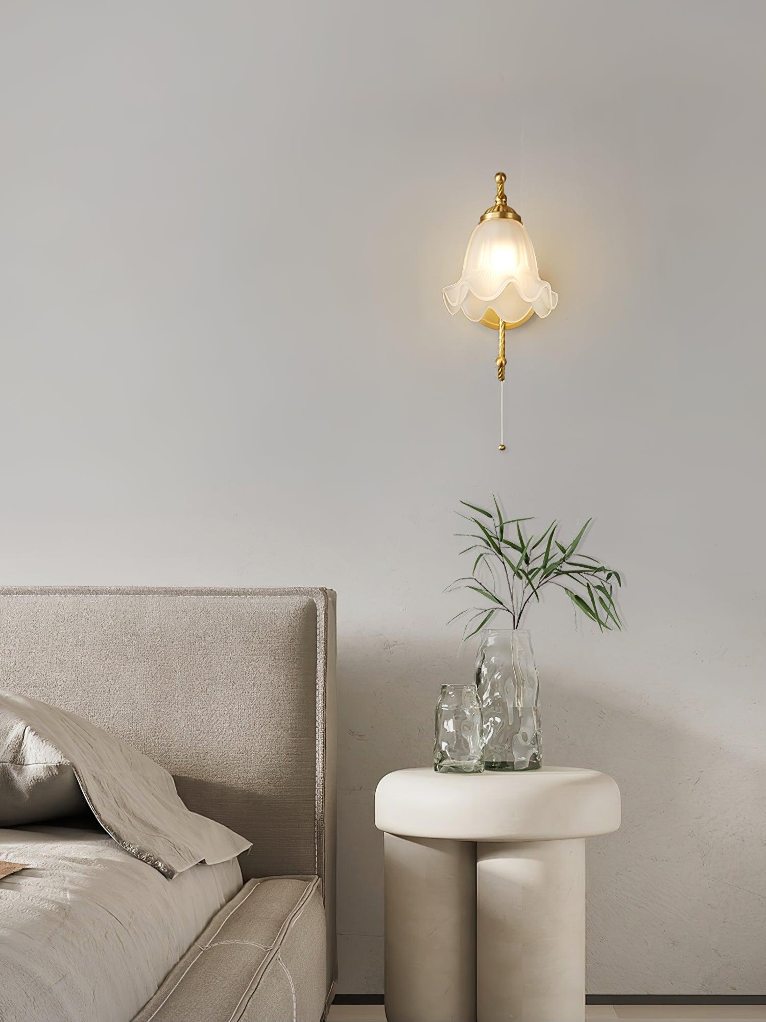 Lustra Wall Sconce Brass Gooseneck Glass - Image 7