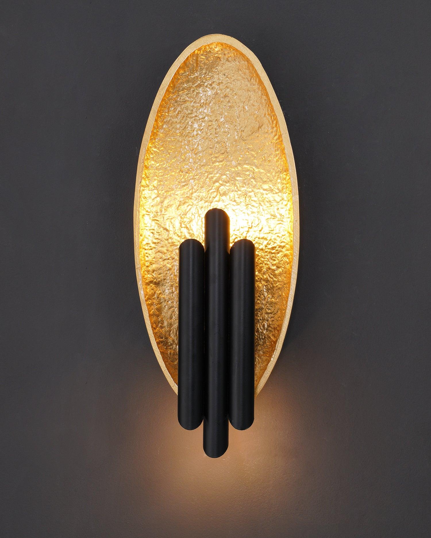 Lustra Wall Sconce Gold Black Minimalist - Image 13