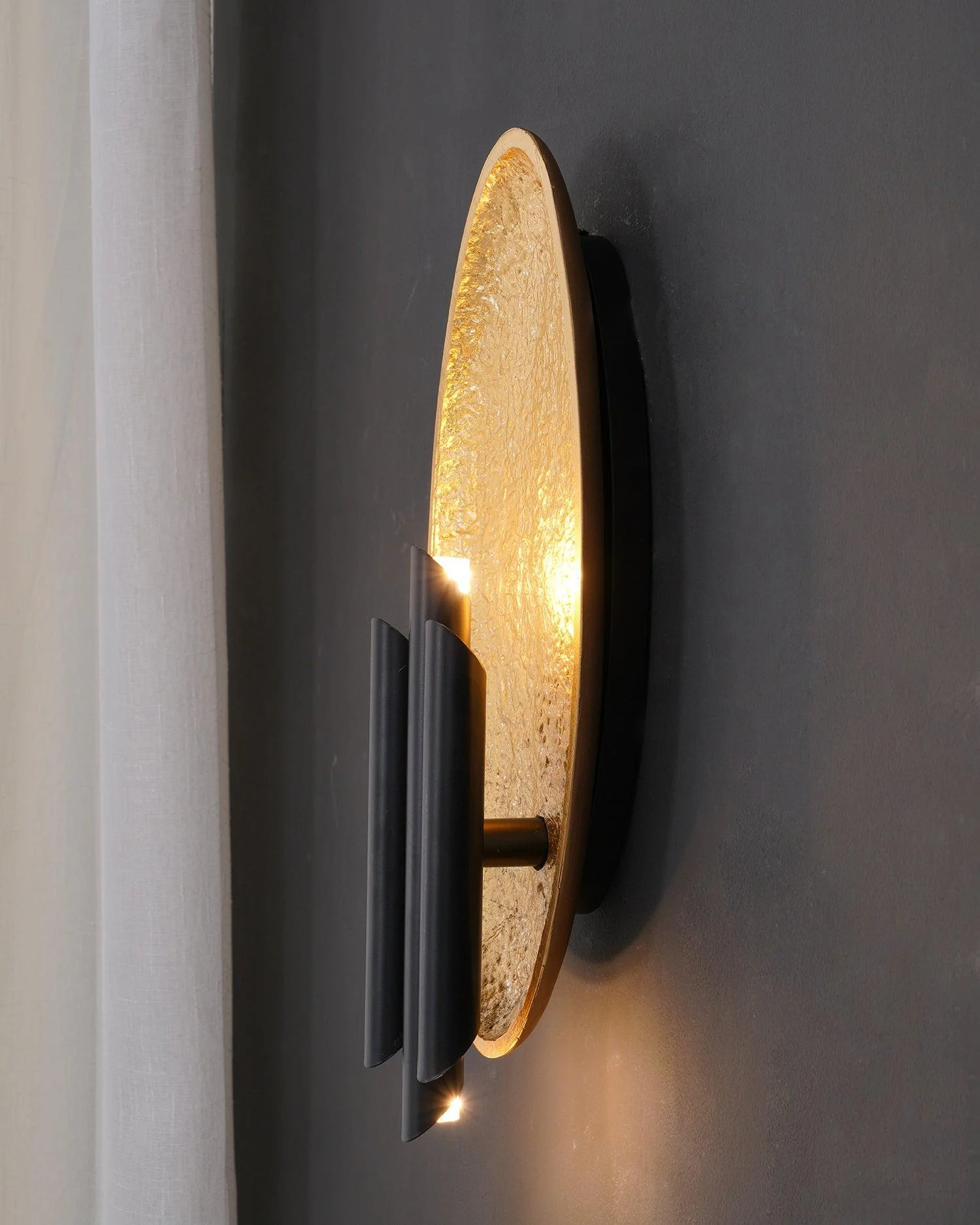 Lustra Wall Sconce Gold Black Minimalist - Image 14