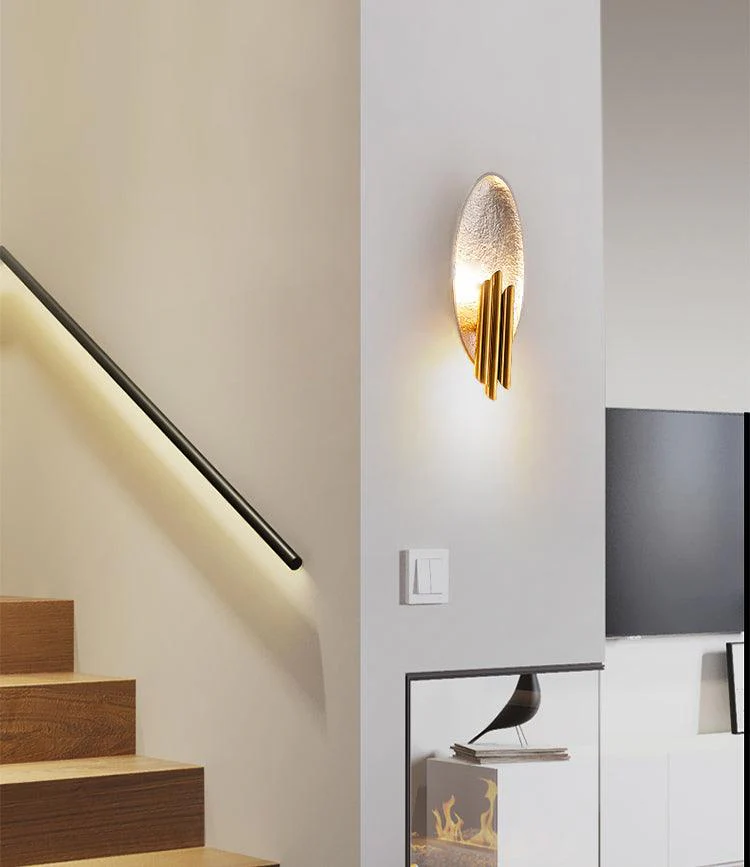 Lustra Wall Sconce Gold Black Minimalist - Image 7