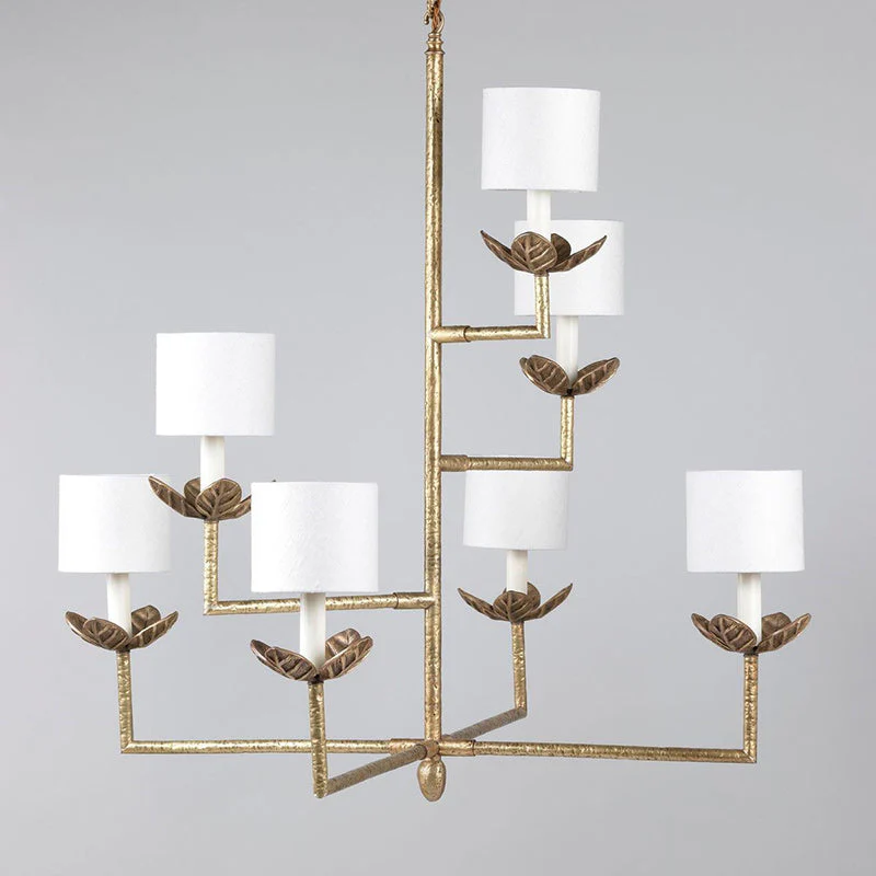Lustre Contemporary Brass Chandelier - Image 12