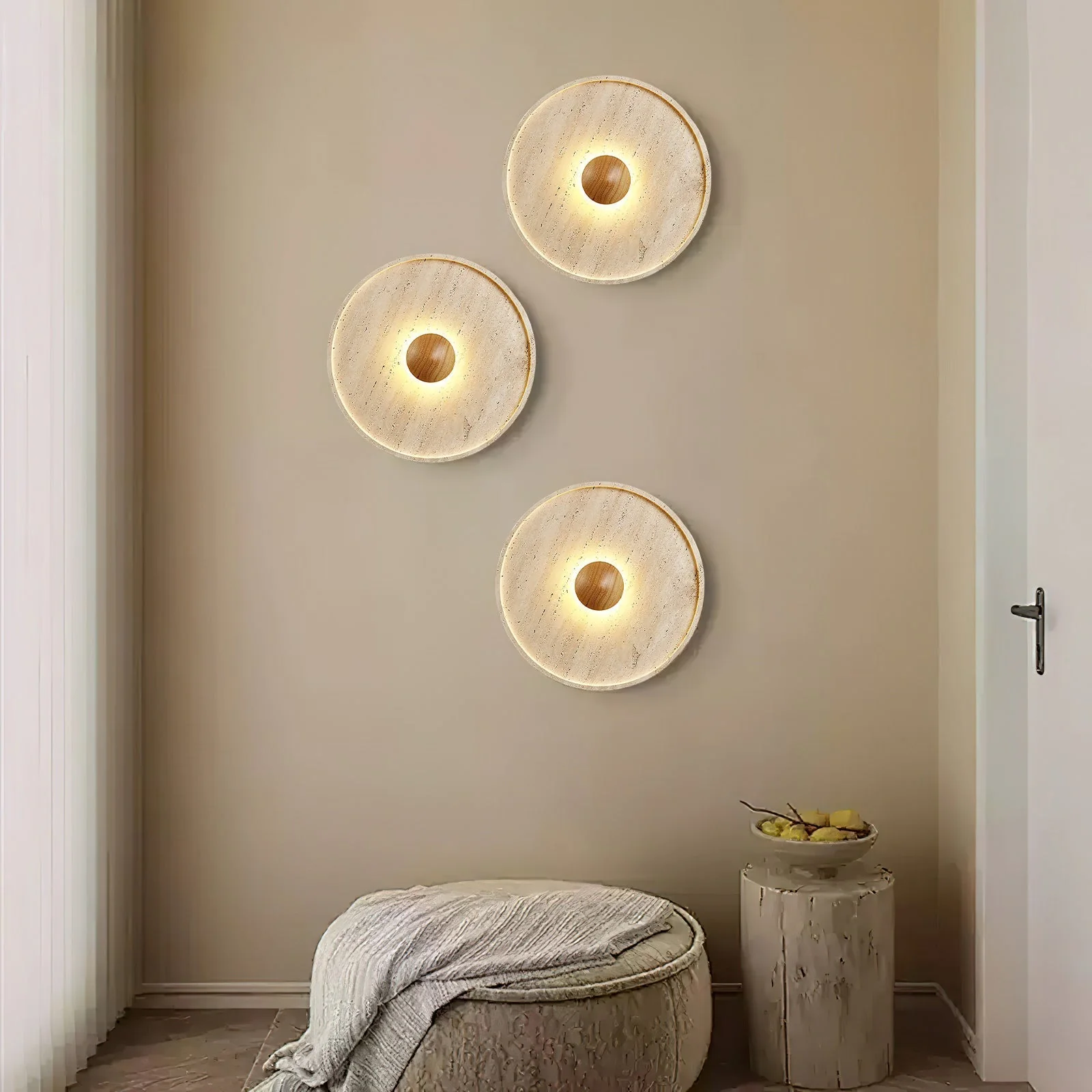 Luxely Wabi-Sabi Travertine Wall Light - Image 4