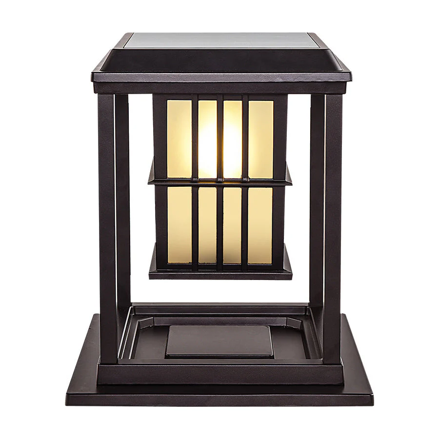 Lyndon Square Modern Style Outdoor Pillar Lights - Image 3