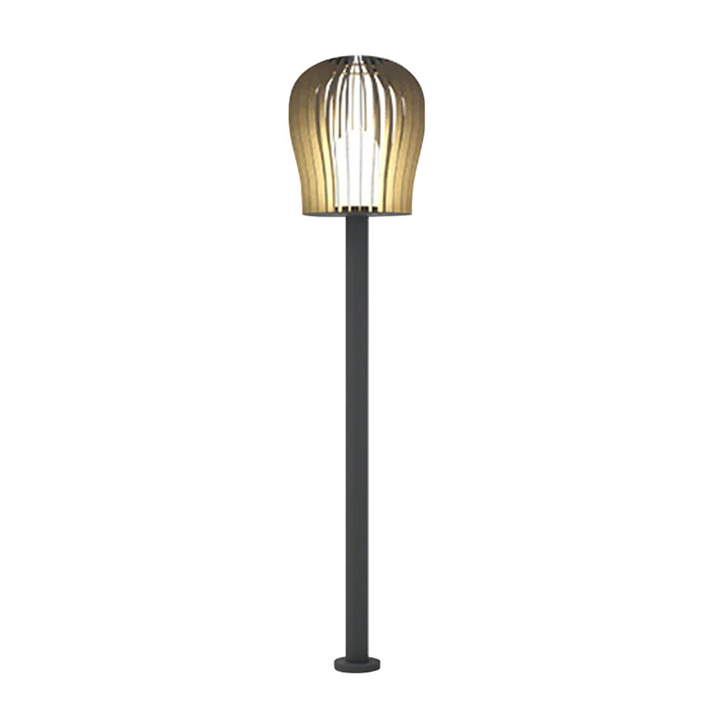 Lynnm Sophisticated LED Cage Steel Outdoor Post Lamp - Image 6