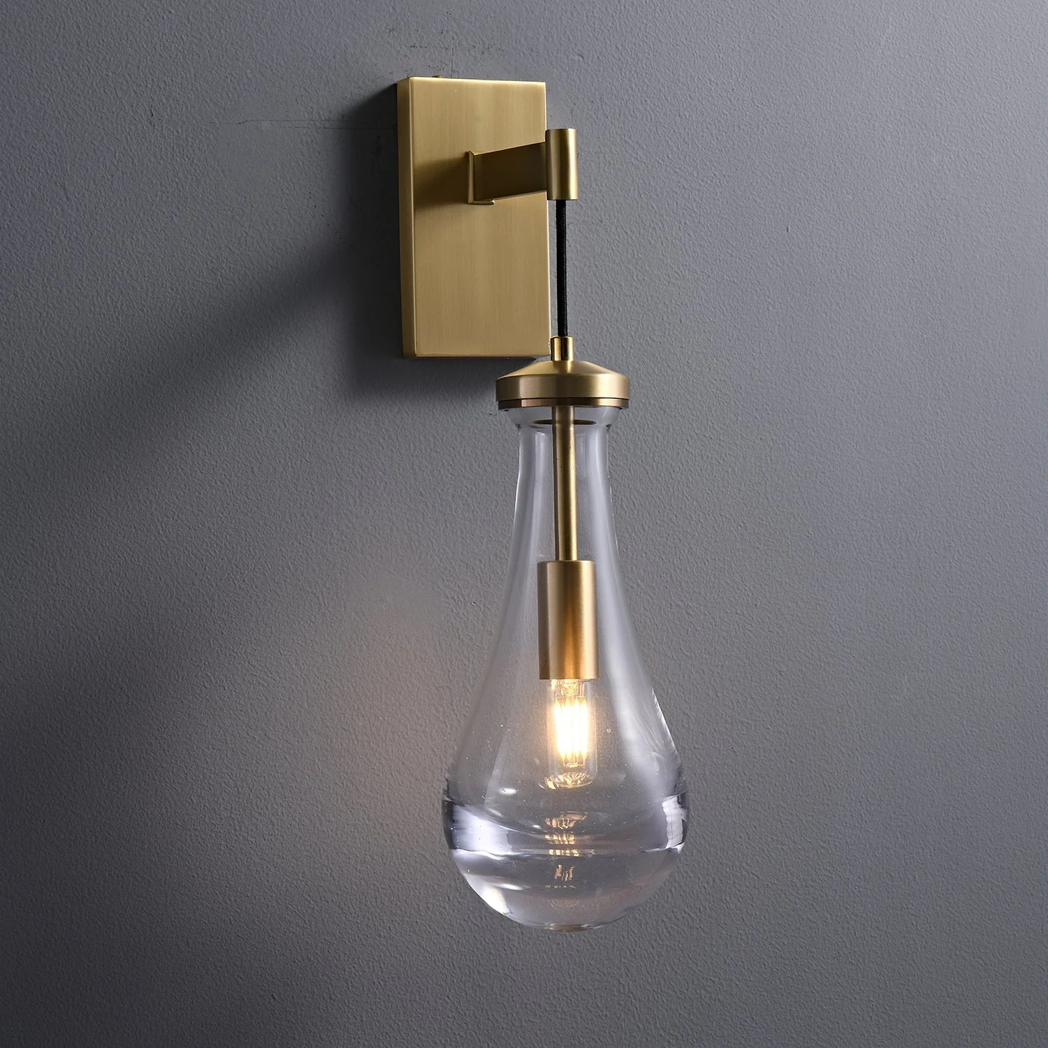 Lyshaos Modern Minimalist Brass Glass Wall Lamp - Image 11