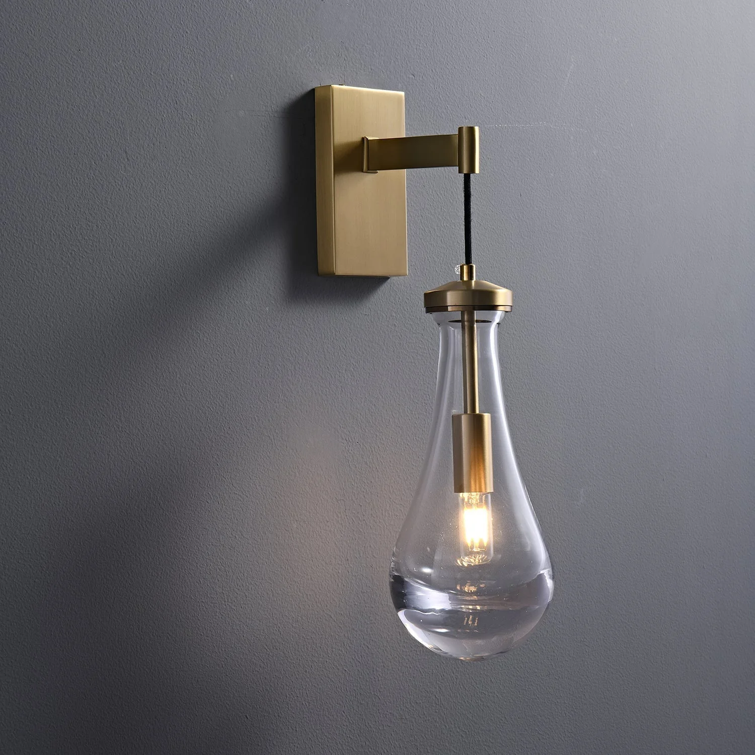 Lyshaos Modern Minimalist Brass Glass Wall Lamp - Image 12