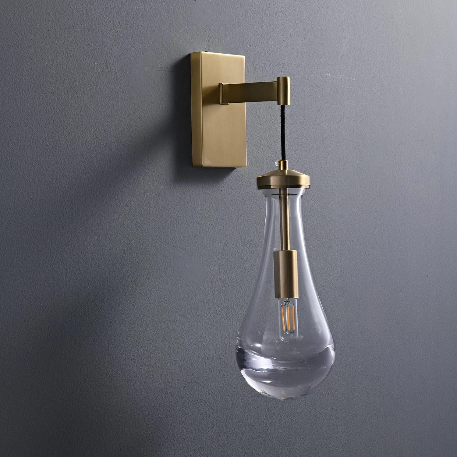 Lyshaos Modern Minimalist Brass Glass Wall Lamp - Image 5