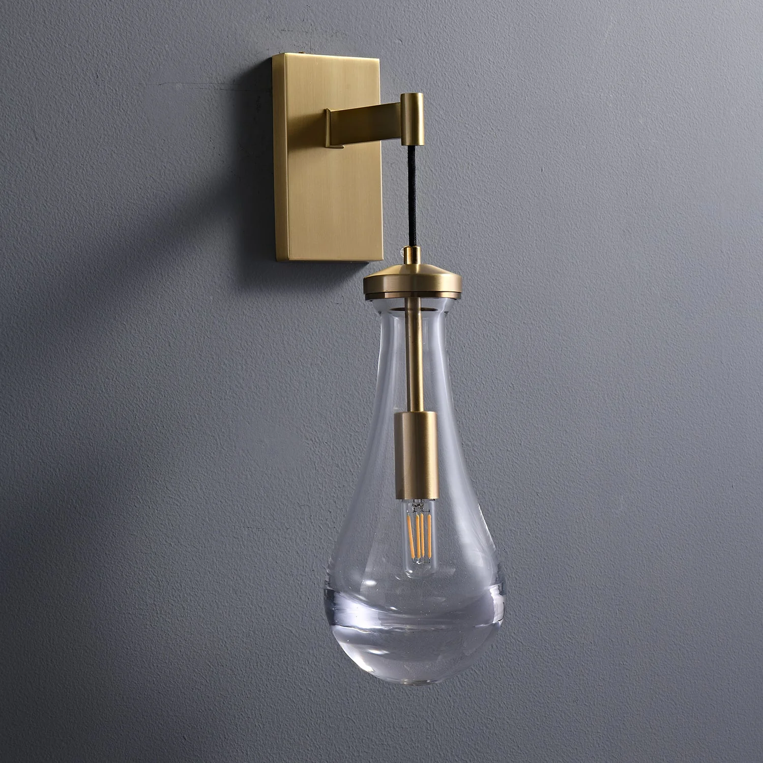 Lyshaos Modern Minimalist Brass Glass Wall Lamp - Image 9