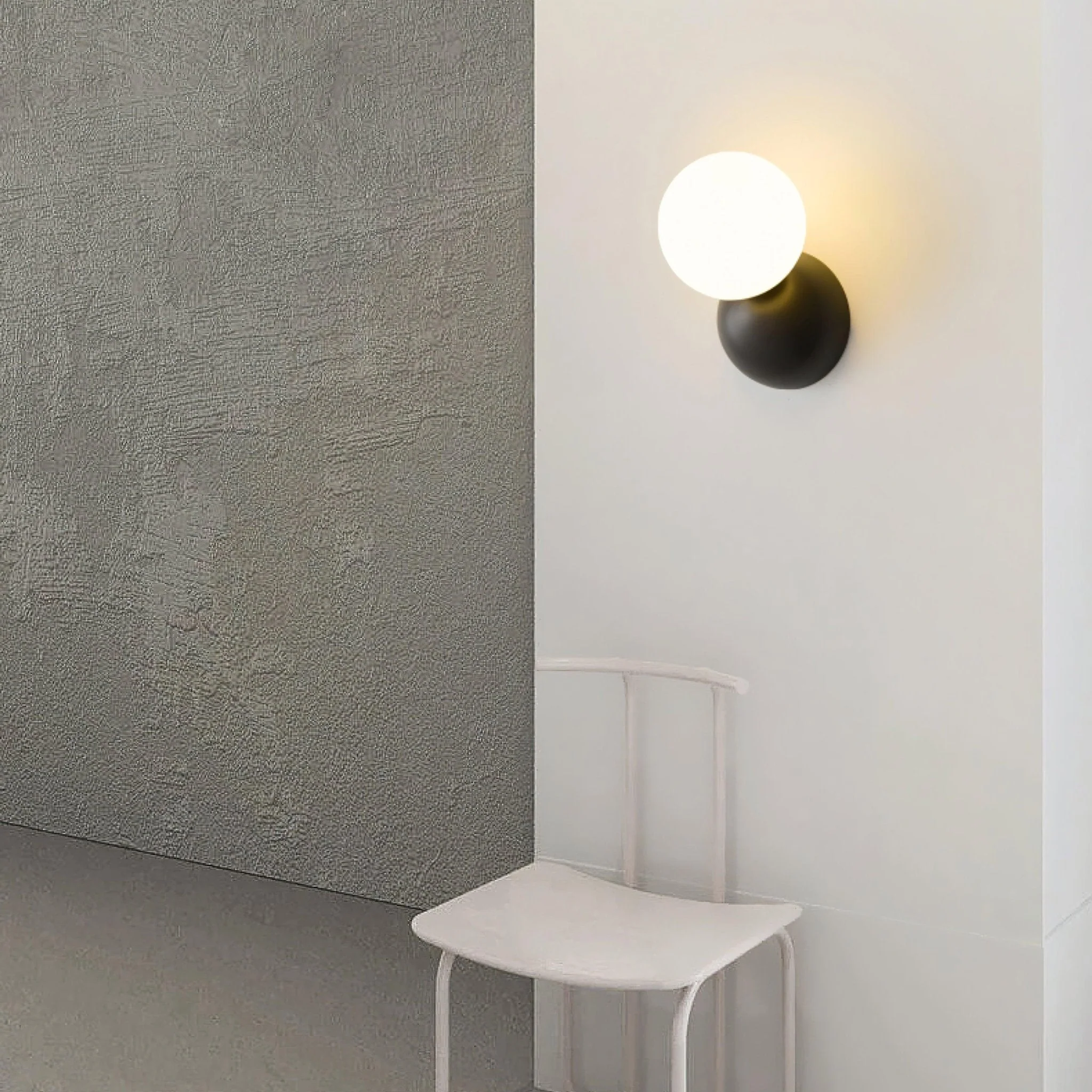 Lysola Sphere Glass Brass Wall Light - Image 27