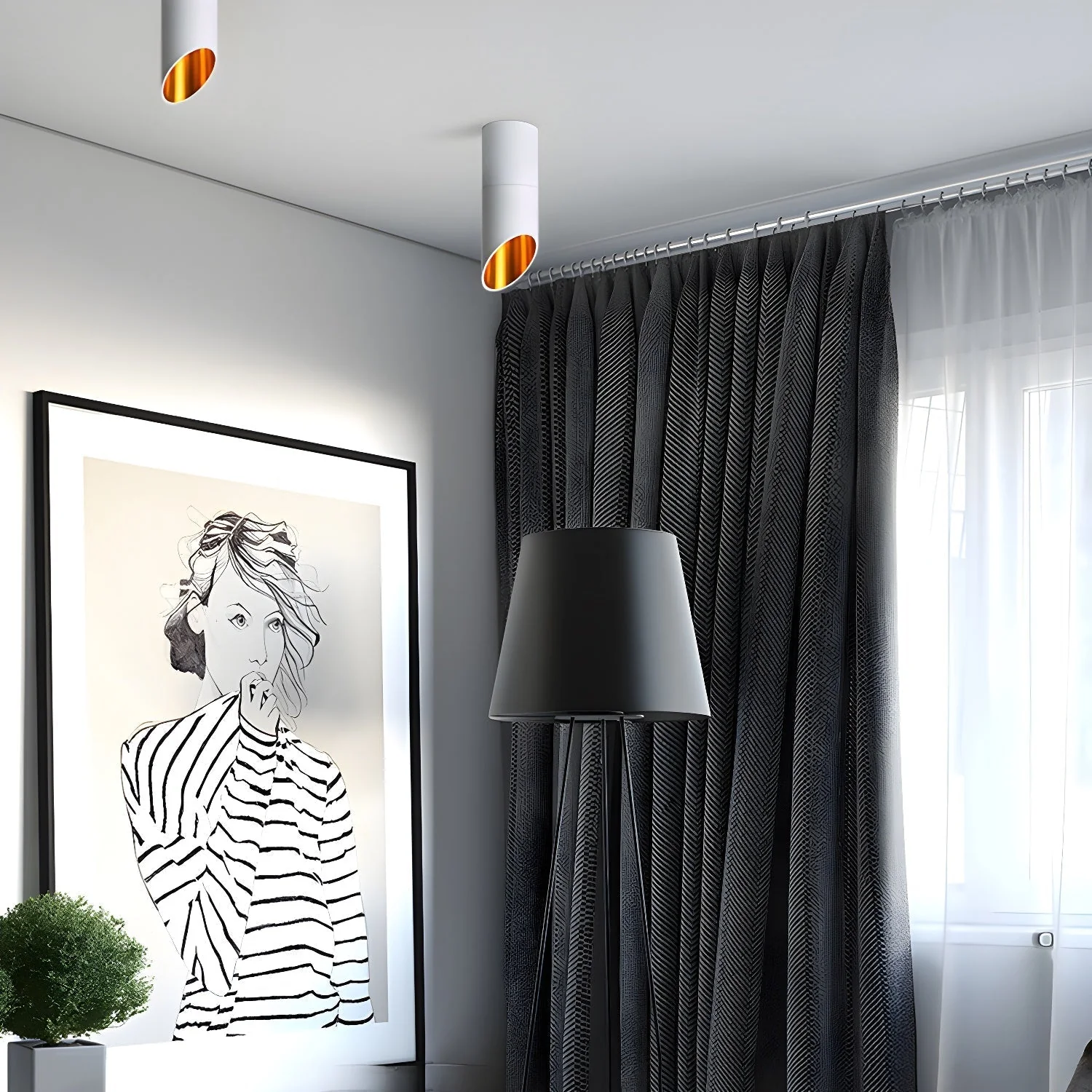 Lyvyneth Modern Minimalist Tube Surface Downlight - Image 32
