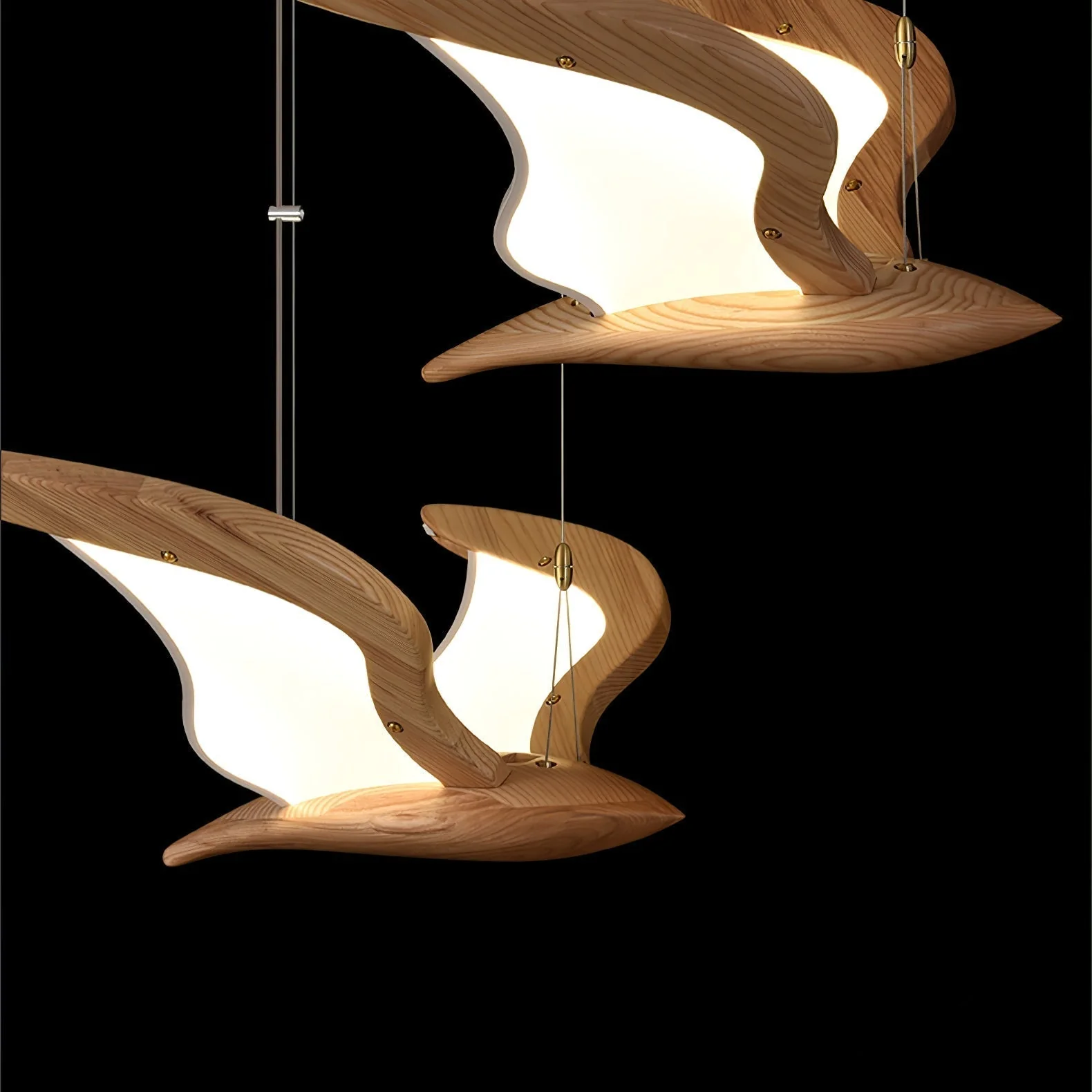 Lyvynia Organic Wood Pendant Light - Image 12