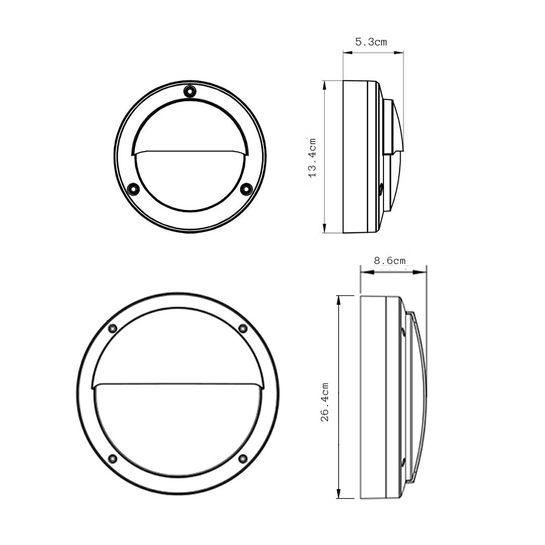 Maddox Round Minimalist Outdoor Wall Sconce - Image 4