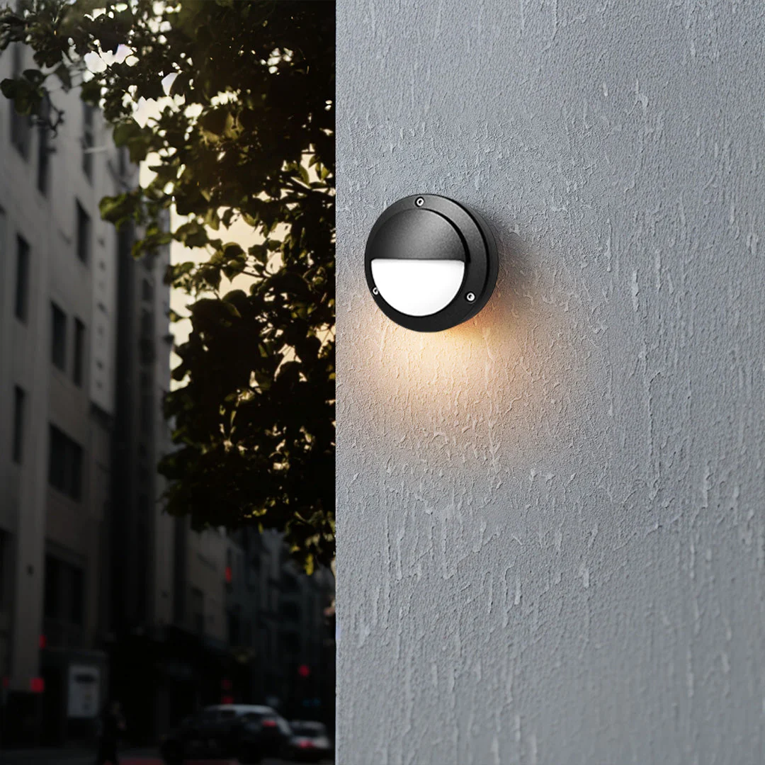 Maddox Round Minimalist Outdoor Wall Sconce - Image 6