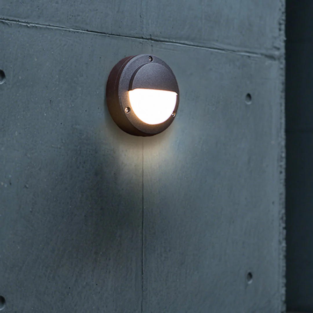 Maddox Round Minimalist Outdoor Wall Sconce - Image 7