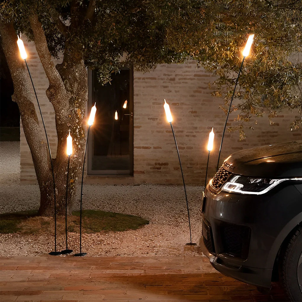 Madeline Minimalist Reed-Shaped Outdoor Lawn Lights