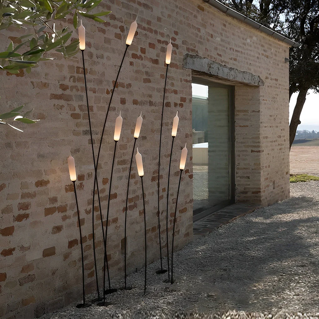 Madeline Minimalist Reed-Shaped Outdoor Lawn Lights - Image 3