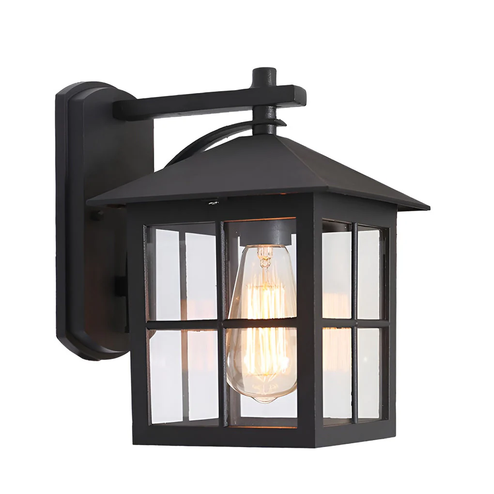 Maia Antique Modern Glass Outdoor Wall Sconce Light - Image 2