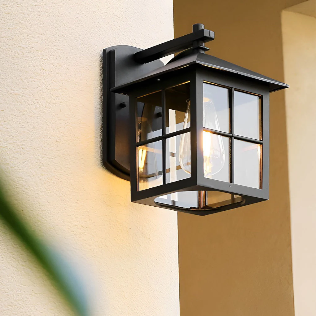 Maia Antique Modern Glass Outdoor Wall Sconce Light - Image 3