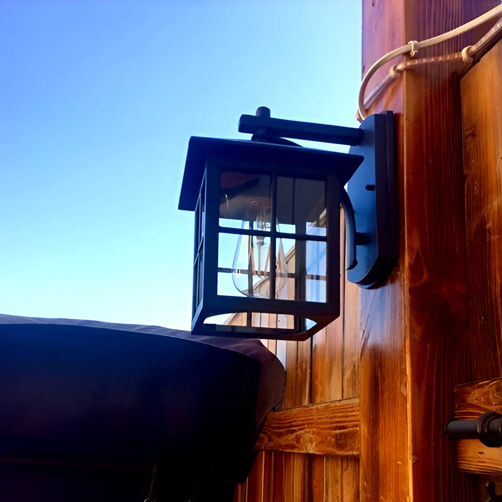 Maia Antique Modern Glass Outdoor Wall Sconce Light - Image 5