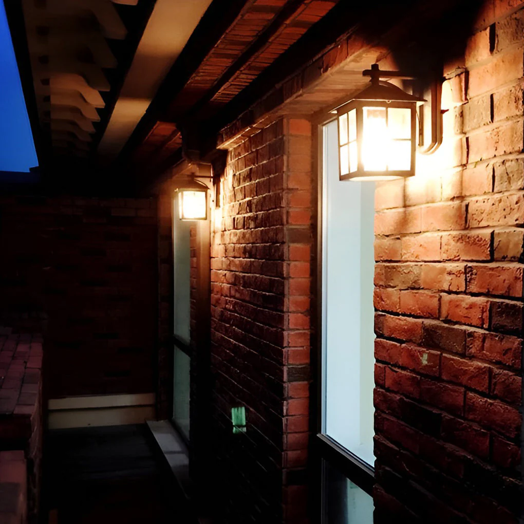 Maia Antique Modern Glass Outdoor Wall Sconce Light - Image 7