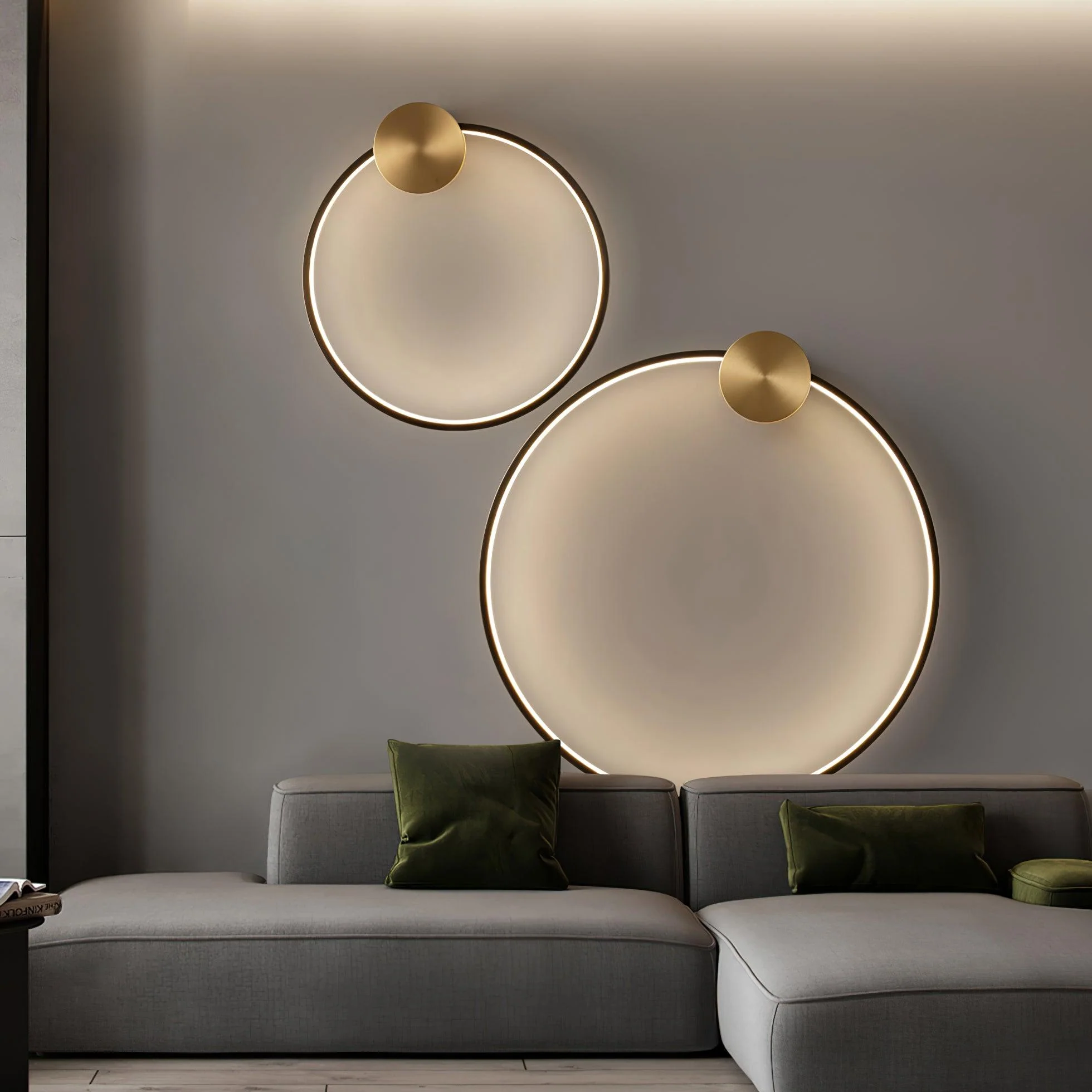 Maisie Wall Light Modern Minimalist Ring Shaped LED Brass - Image 2