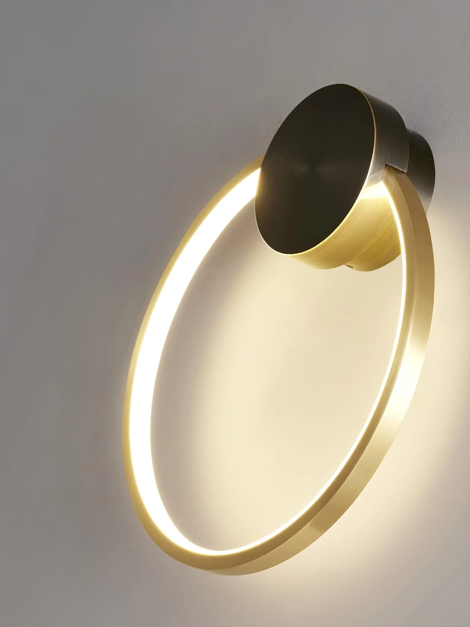Maisie Wall Light Modern Minimalist Ring Shaped LED Brass - Image 3