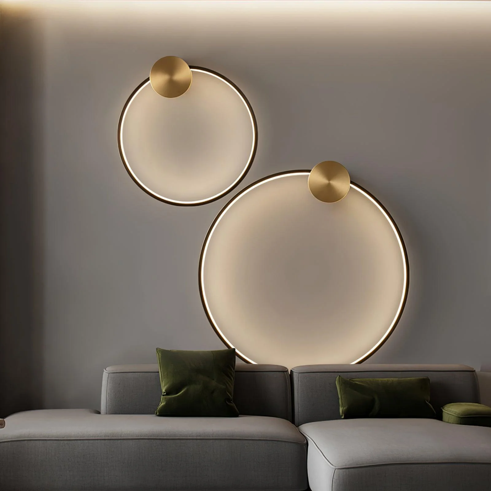 Maisie Wall Light Modern Minimalist Ring Shaped LED Brass - Image 4