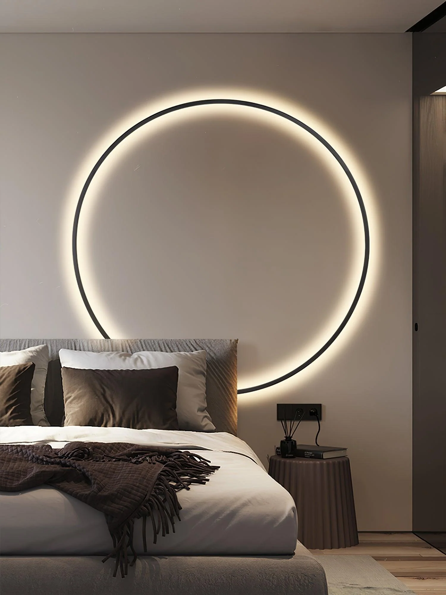 Maisie Wall Light Modern Minimalist Ring Shaped LED Brass - Image 7