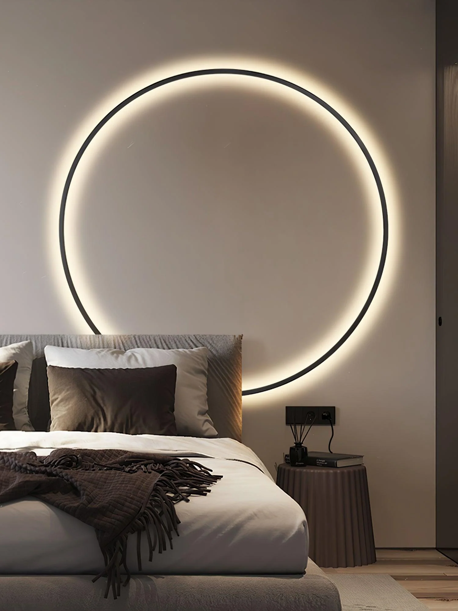 Maisie Wall Light Modern Minimalist Ring Shaped LED Brass - Image 9