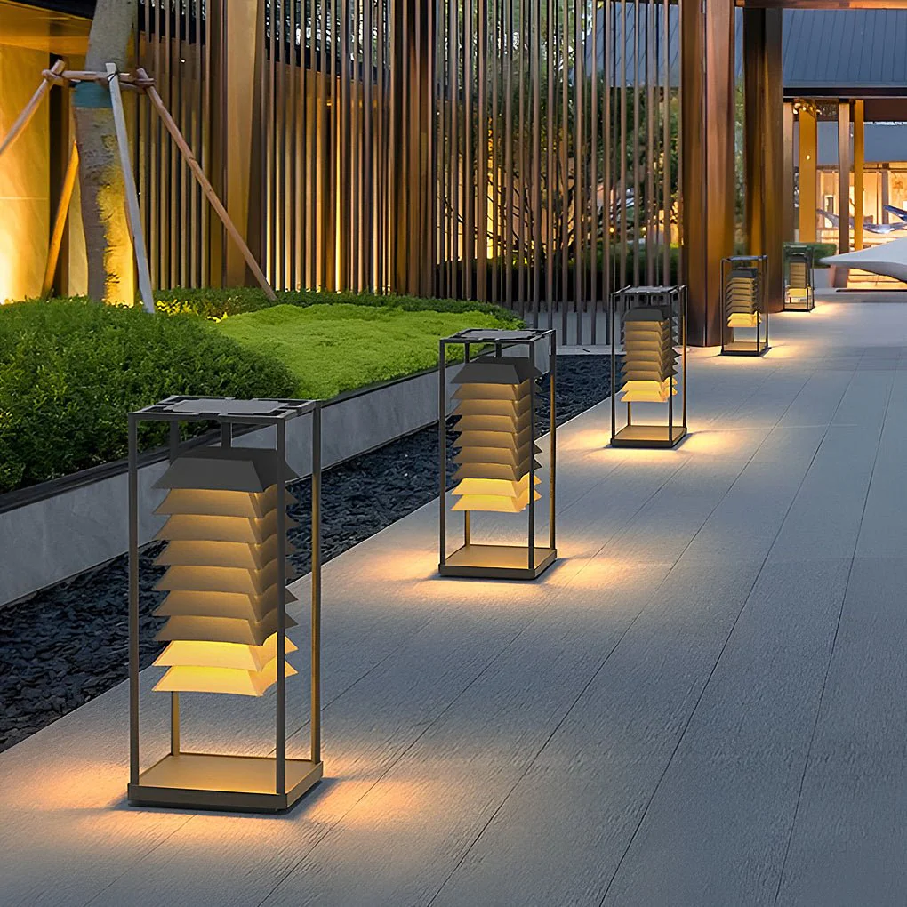 Mariner Freestanding Layered LED Steel Outdoor Pillar Lamp - Image 5