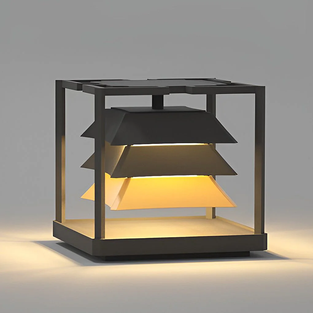 Mariner Freestanding Layered LED Steel Outdoor Pillar Lamp - Image 8