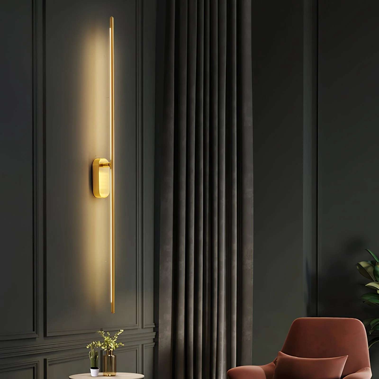 Marissa Stick Shaped Brass Sconce Wall lamp - Image 47