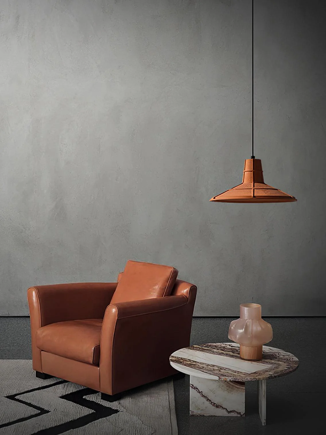 Marnie Modern Cement Pendant Light - Image 8