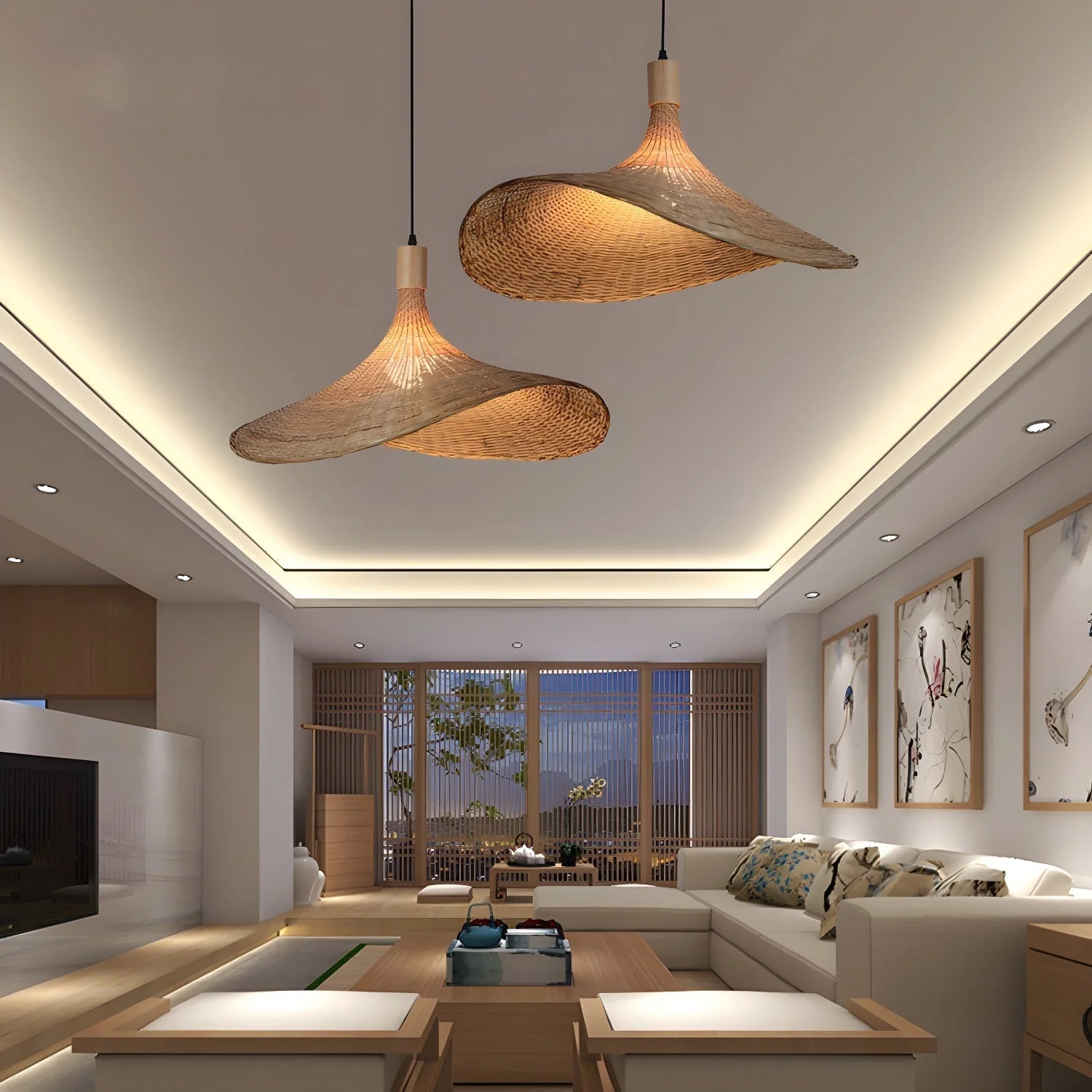 Marona Rattan Vintage Pendant Light - Image 10
