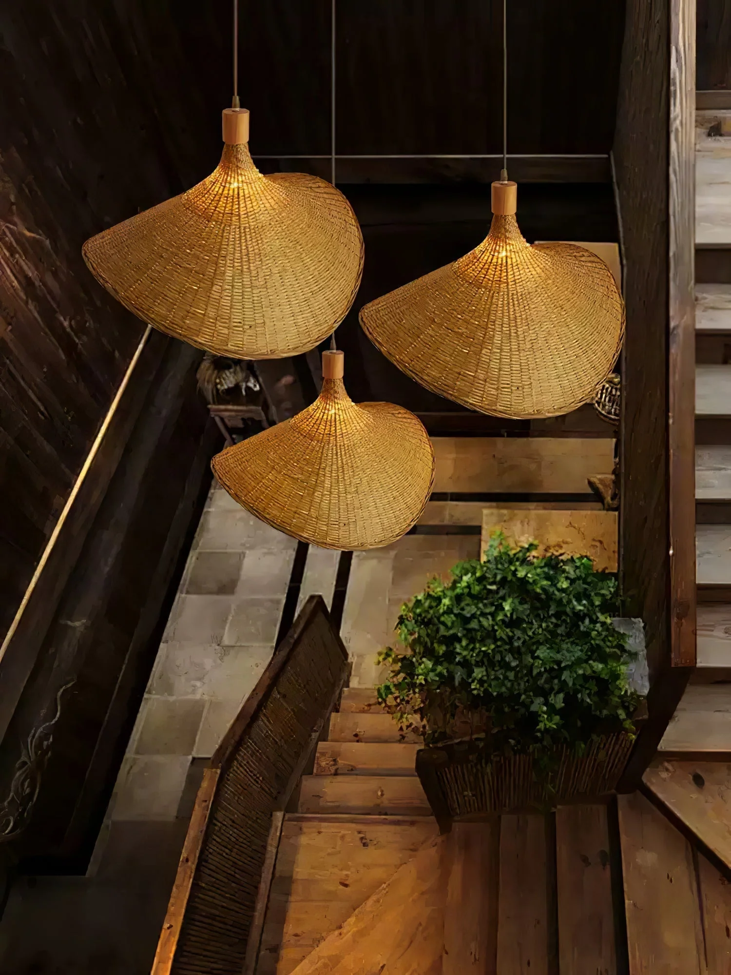 Marona Rattan Vintage Pendant Light - Image 12
