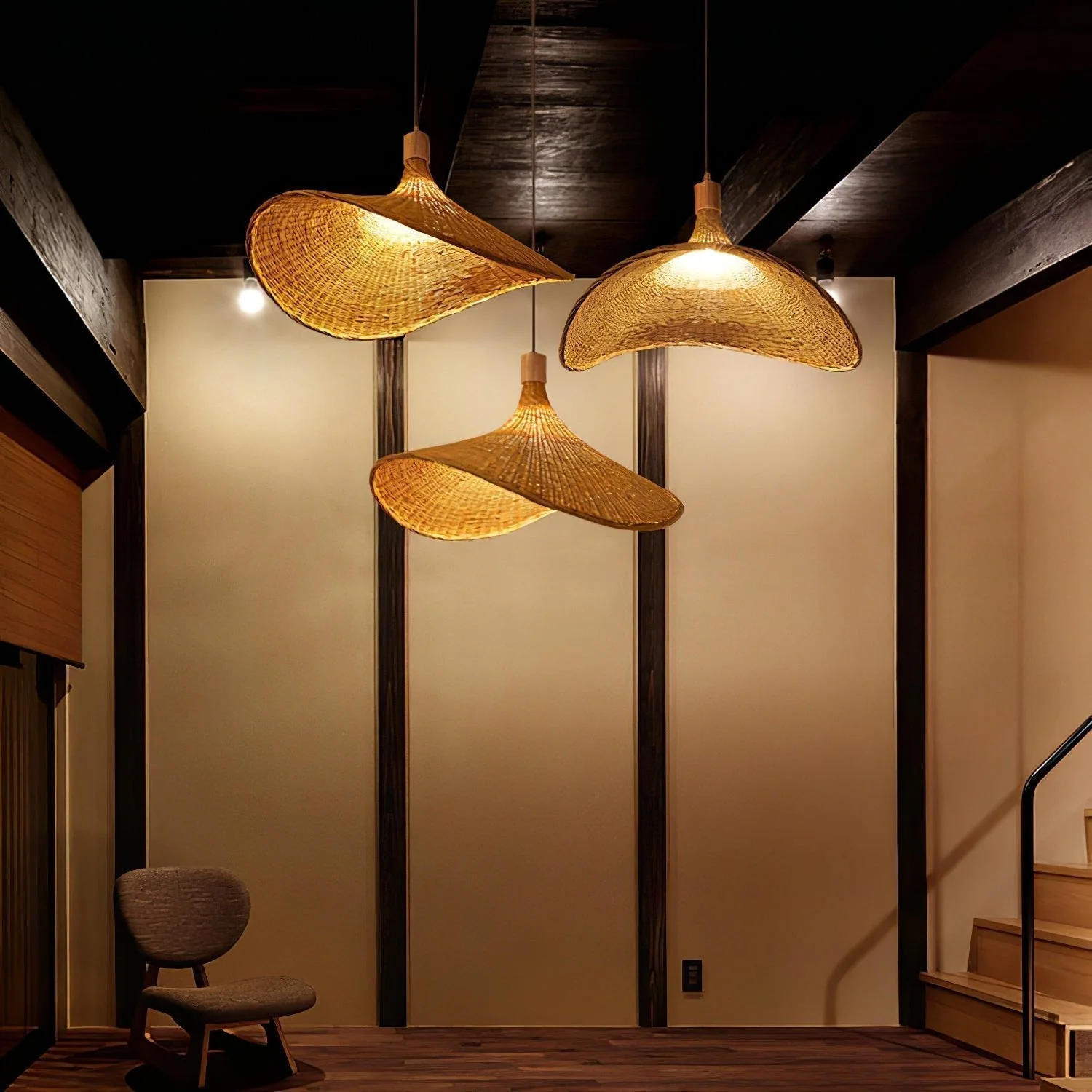 Marona Rattan Vintage Pendant Light - Image 18