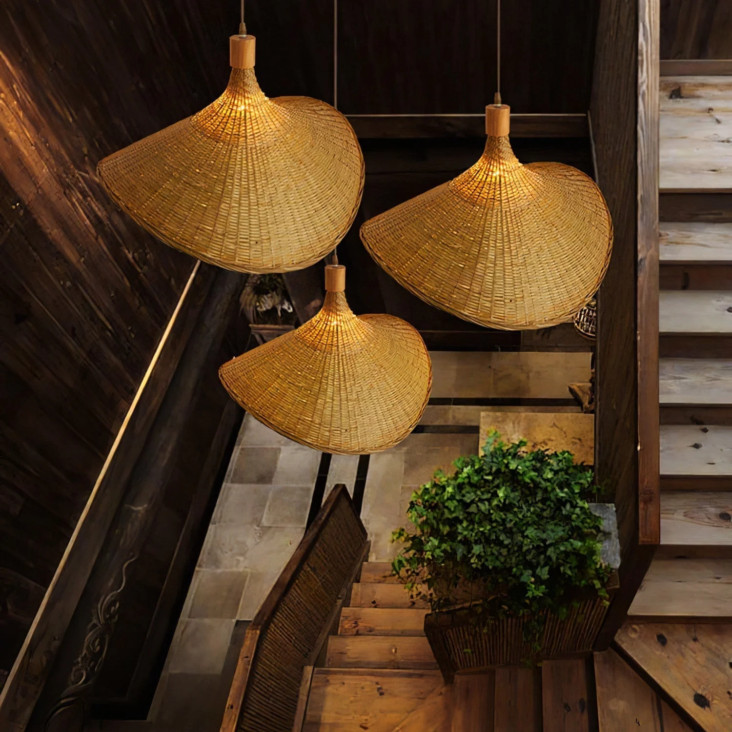 Marona Rattan Vintage Pendant Light - Image 27