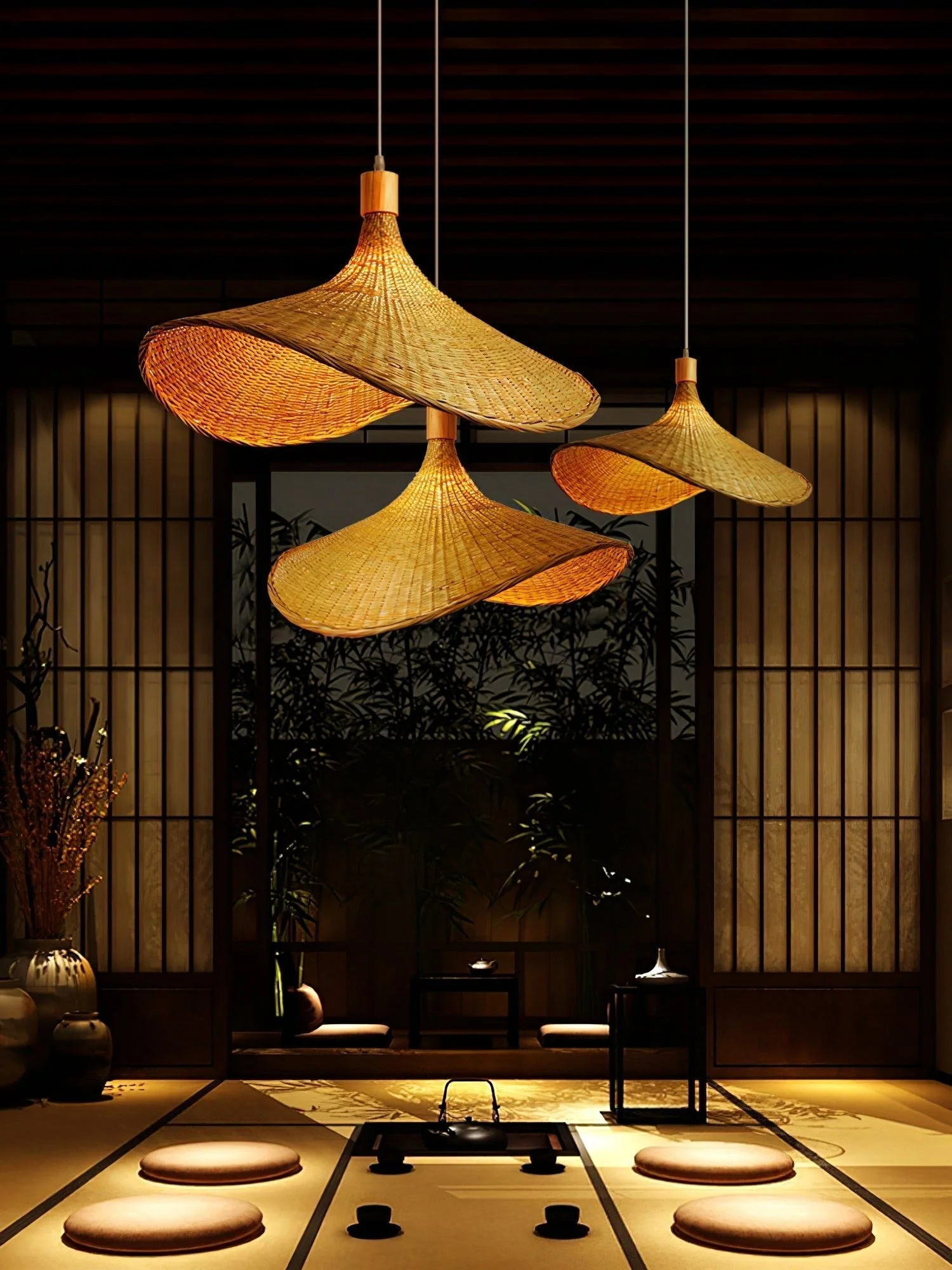 Marona Rattan Vintage Pendant Light - Image 33