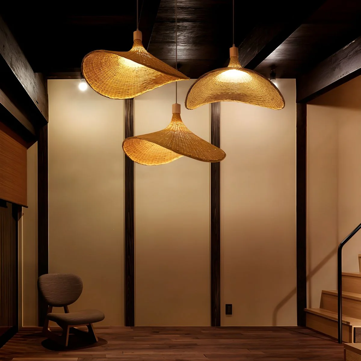 Marona Rattan Vintage Pendant Light - Image 36
