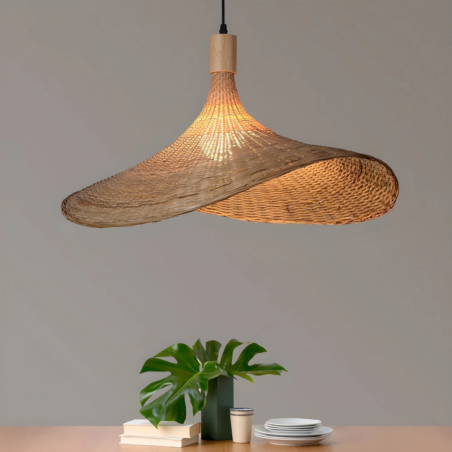 Marona Rattan Vintage Pendant Light - Image 37