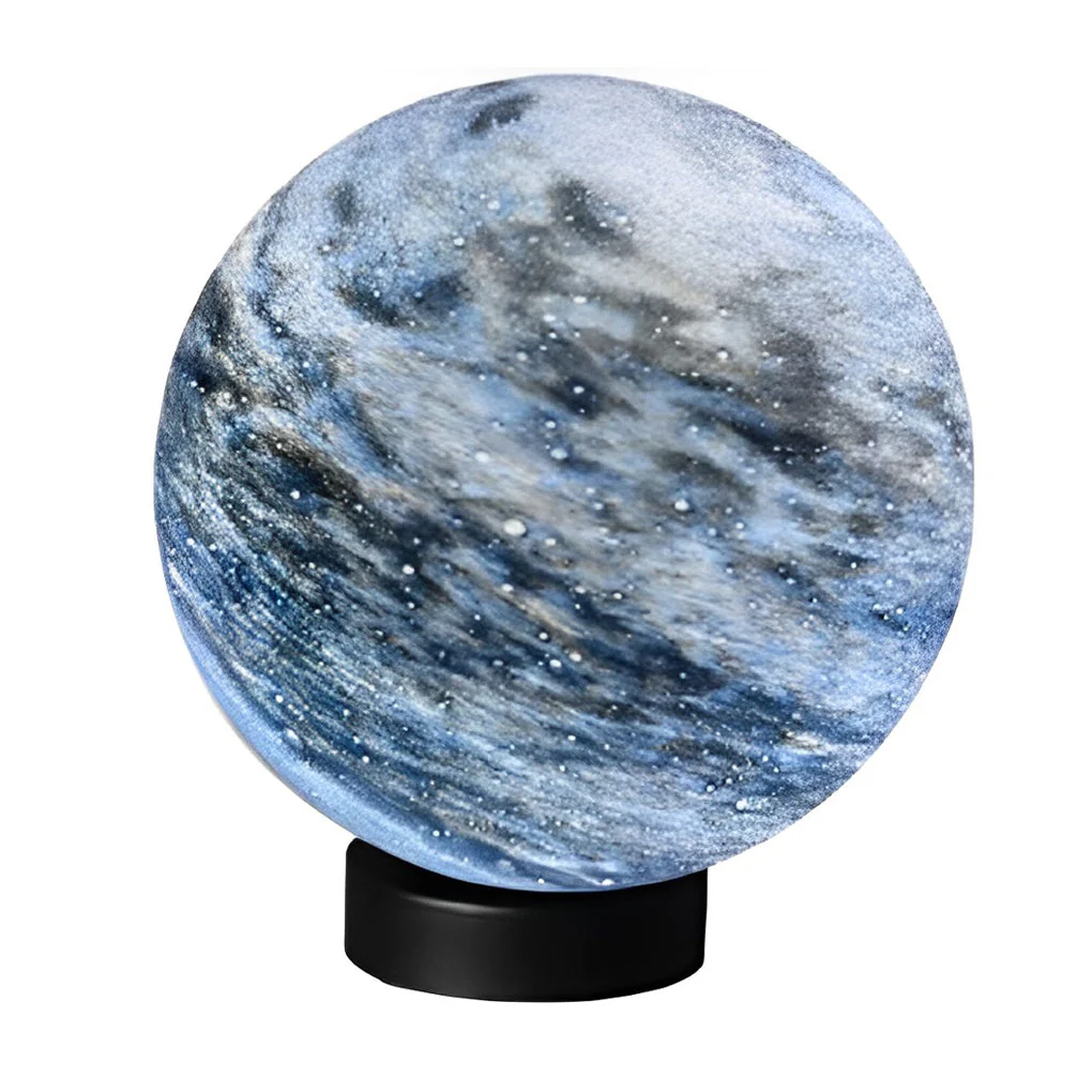 Martina Round Planets Design Glass Outdoor Fence Post Lights - Image 2