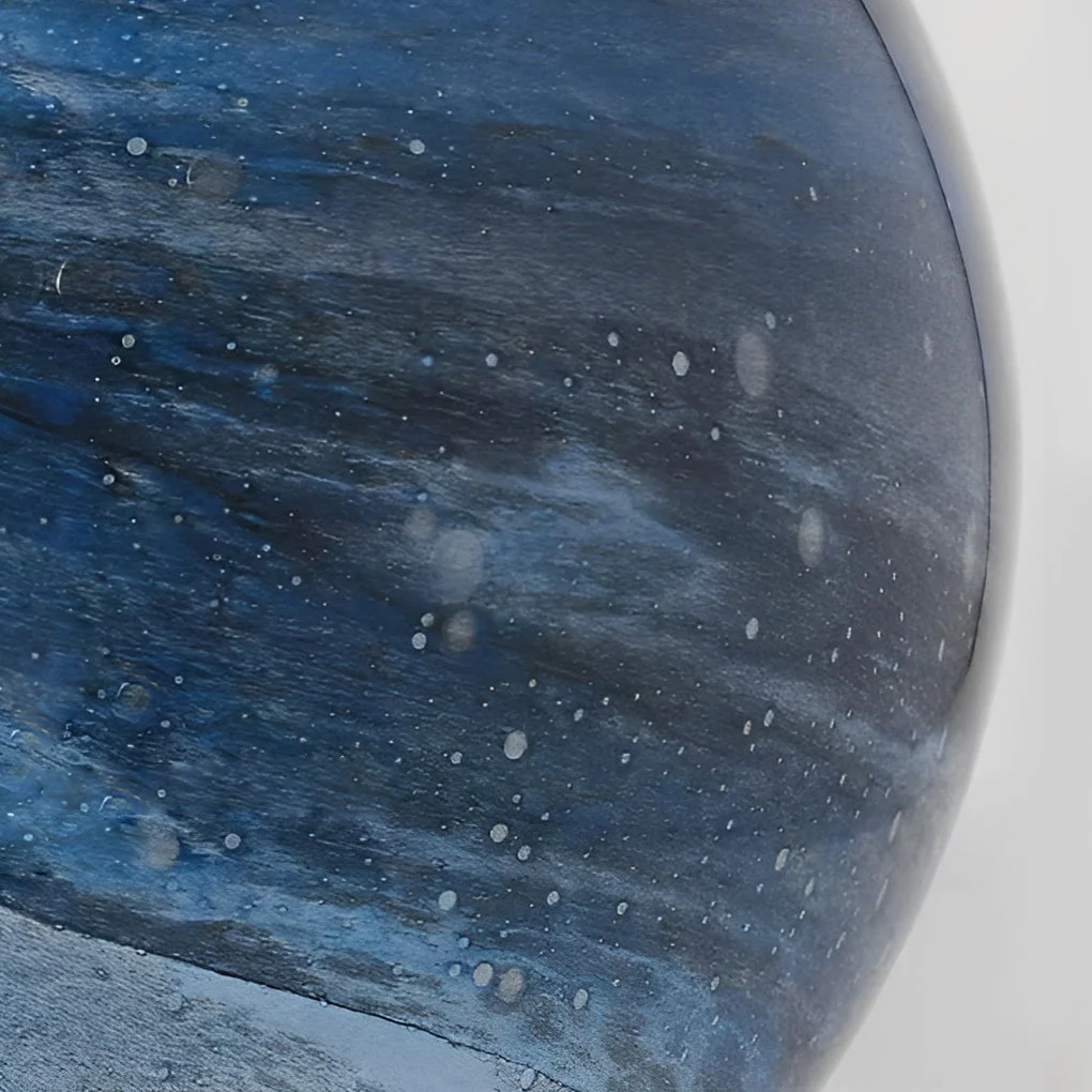 Martina Round Planets Design Glass Outdoor Fence Post Lights - Image 7